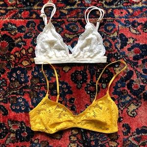 Two small bralettes